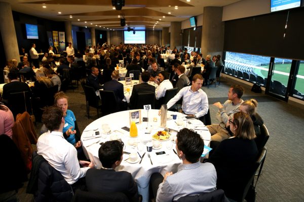 Geelong Young Professionals breakfast at Presidents Room, Geelong Football Club.Topic ,Future of Working in Geelong. Picture: Mike Dugdale