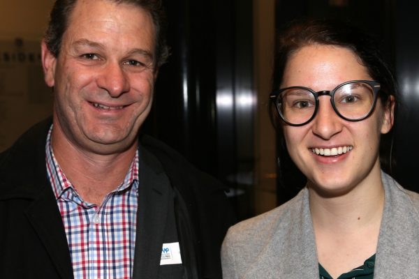 Geelong Young Professionals breakfast at Presidents Room, Geelong Football Club.Topic ,Future of Working in Geelong. Ashley Shaw of COGG and Aj Armstrong of VicRoads.Picture: Mike Dugdale