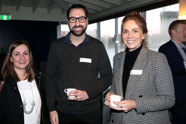 GYP Networking Breakfast with Jem Fuller. Caitlin O'Sullivan, Anders Munro and Hannah Young. Picture: Mike Dugdale